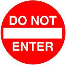 sign image - do not enter