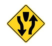 sign image - entering divided highway
