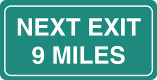 sign image - exit ahead
