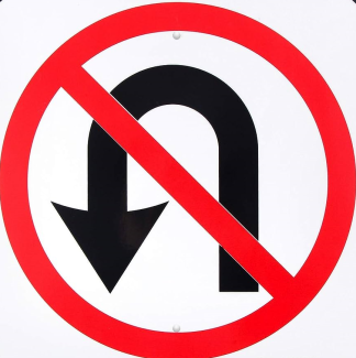 sign image - no U turn