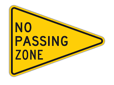 sign image - no passing zone