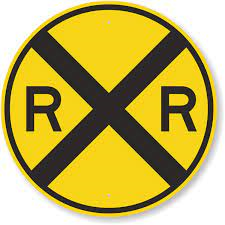 sign image - railroad crossing ahead