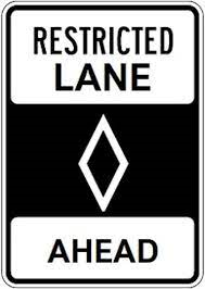 sign image - restricted lane