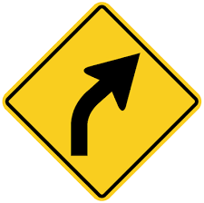 sign image - right curve