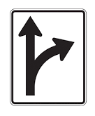 sign image - right or straight