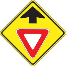 sign image - yield sign ahead