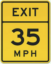 sign image - ramp speed advisory