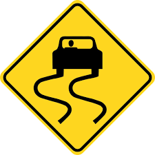 sign image - slippery when wet