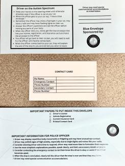 Blue Envelope and Contact Card